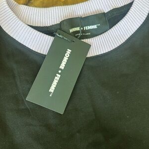 Homme Femme Black Short Sleeve Tee